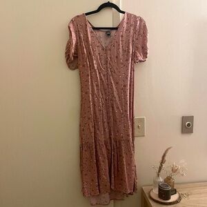 Wild Fable Pink Floral Midi Dress